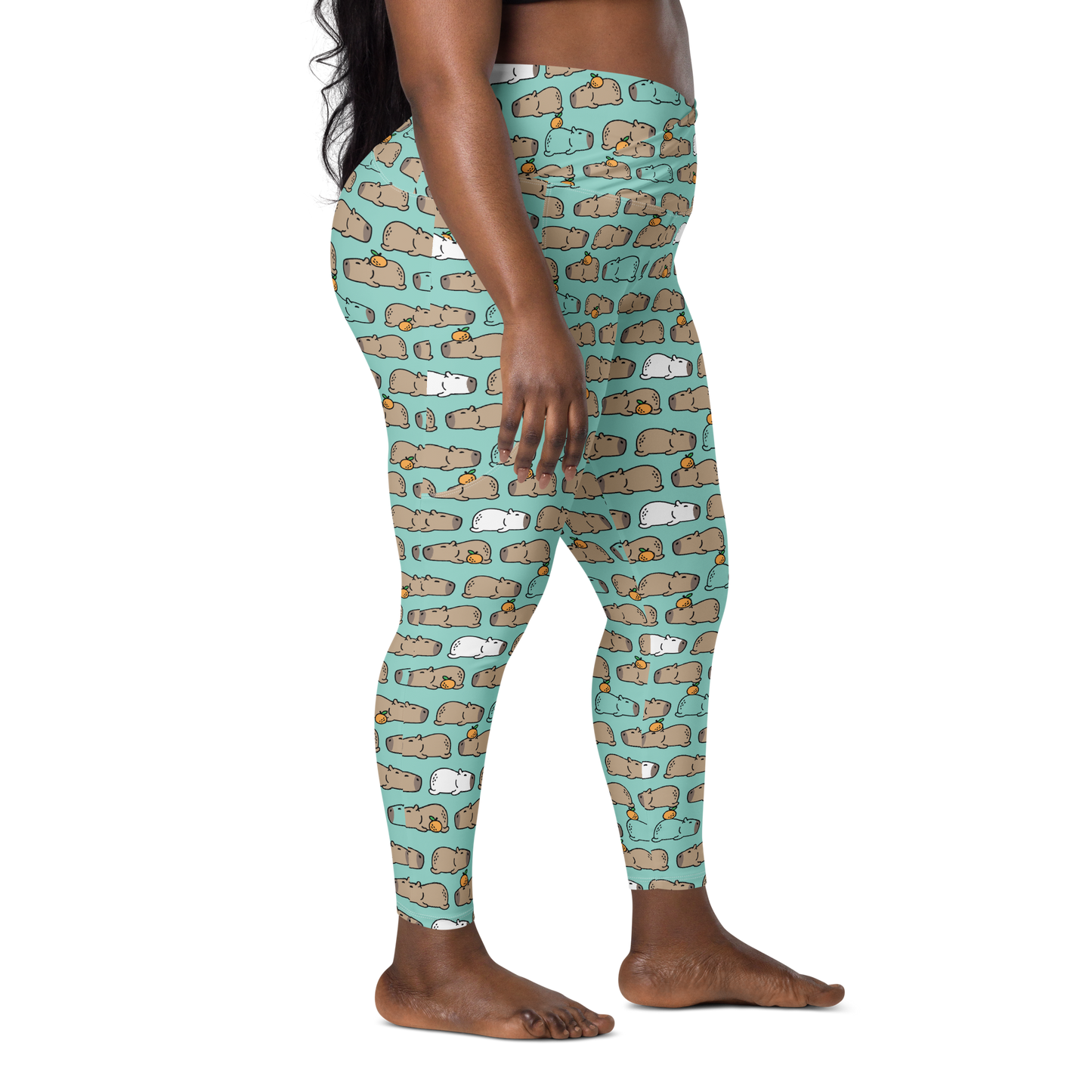  "Vista lateral del legging Harper - Estilo handmade, estampado vibrante y ajuste ergonómico | Moda casual para mujer | More Than Prints"
